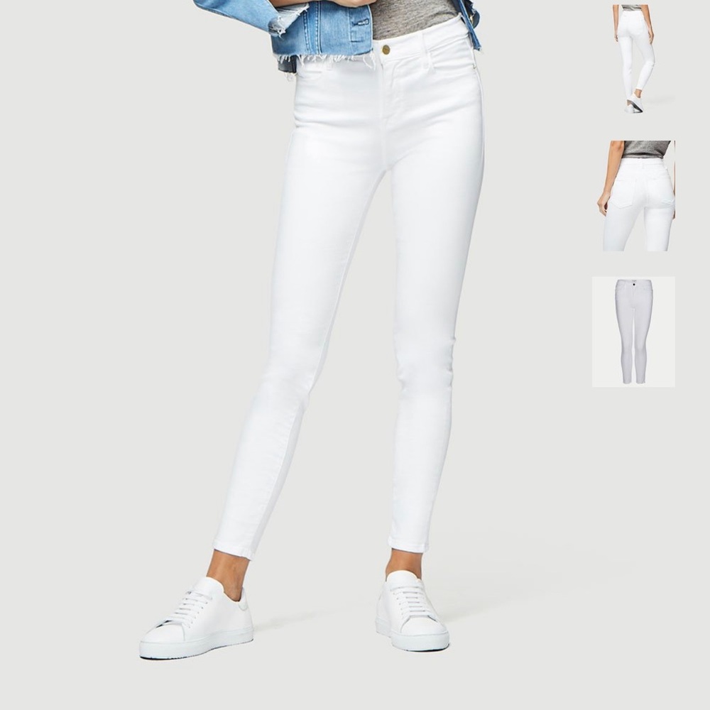 NWT Frame Le High Skinny White jeans size 24